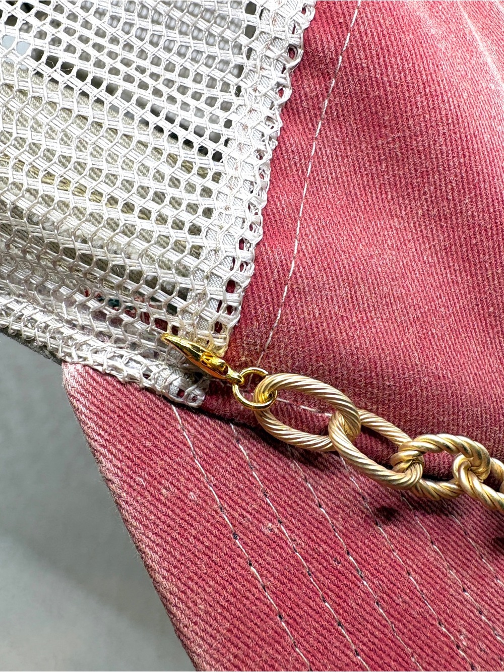 Gold Chain Trucker Hat Bling